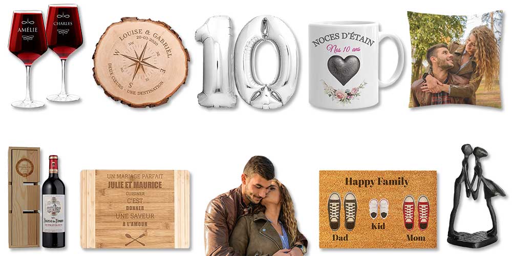 10 ans de mariage : et pas moins de 18 idées de cadeaux pour de magnifiques  noces d'étain !