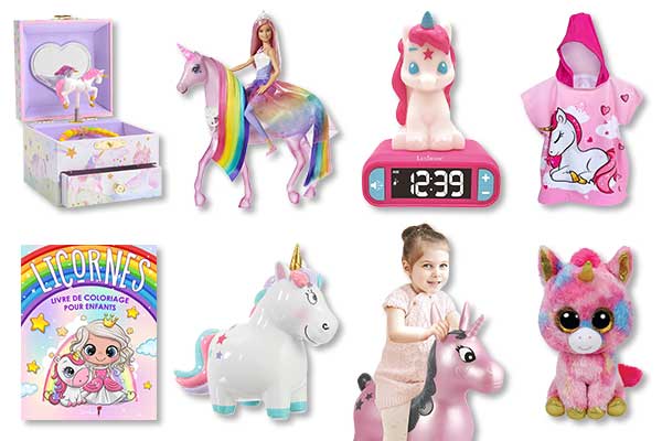Jouets en peluche, jouets licorne peluche belle licorne décorations  d'anniversaire pour enfants, grands animaux en peluche de licorne rose  arc-en-ciel, grands cadeaux de licornes pour fille